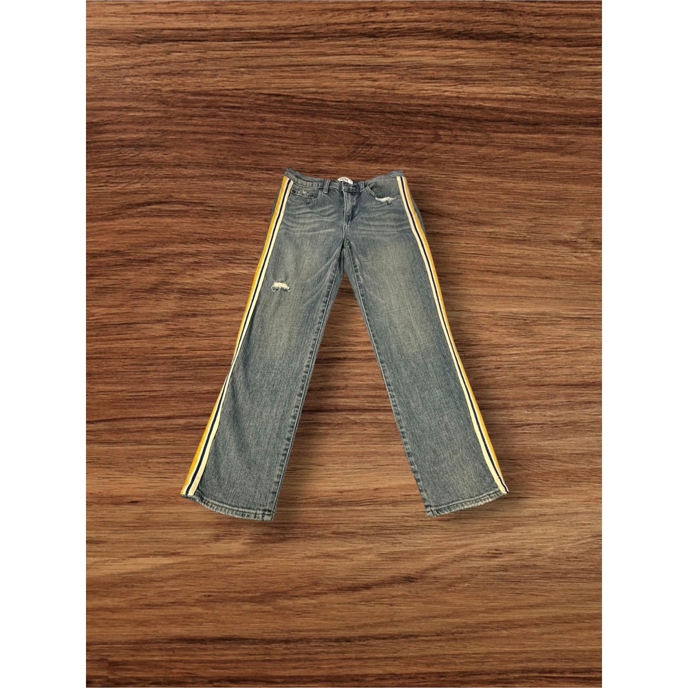 Pistola Straight Leg Jeans Womens 29 Blue Side Stripe Distressed